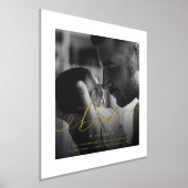 Pap Definition Elegant Script Black & White-foto Folie Afdrukken (Laagn)