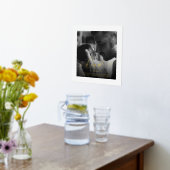 Pap Definition Elegant Script Black & White-foto Folie Afdrukken (Laag (Keuken))