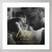 Pap Definition Elegant Script Black & White-foto Folie Afdrukken (Voorkant)