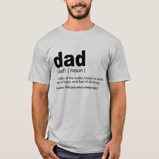 Pap Definition Funny Father T-Shirt Quote (Voorkant)