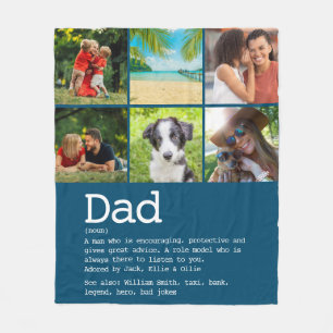 Pap Definition Photo Collage Blue Fleece Deken