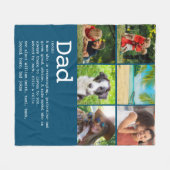 Pap Definition Photo Collage Blue Fleece Deken (Voorkant (Horizontaal))