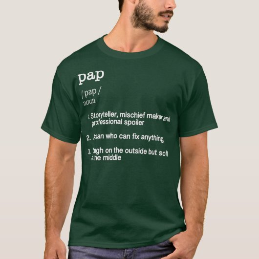 Pap Definition T Fathers Day Gift T-shirt (Voorkant)
