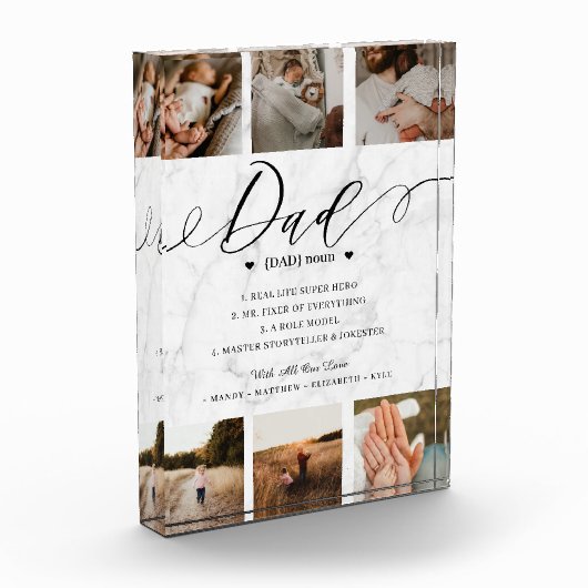 Pap Dictionary Definition Photo Collage Marble Fotoblokken (Links)