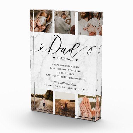 Pap Dictionary Definition Photo Collage Marble Fotoblokken (Rechts)