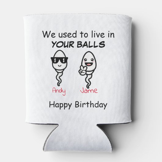 Pap die we vroeger in je ballen leefden blikjeskoeler (Achterkant)