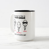 Pap die we vroeger in je ballen woonden Coffee Mok (Voorkant links)