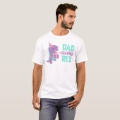 Pap Dinosaur familie komt overeen met Birthday Gir T-shirt (Voorkant volledig)