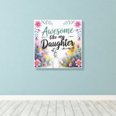 Pap & dochter cadeau | Geweldige als de kunst van Canvas Afdruk (Insitu (Houten vloer))