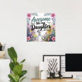 Pap & dochter cadeau | Geweldige als de kunst van Poster (Thuiskantoor)