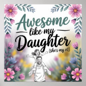 Pap & dochter cadeau | Geweldige als de kunst van  Poster (Voorkant)