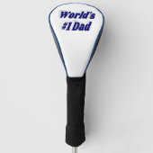 Pap donkerblauwe tekst golfheadcover (Voorkant)