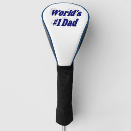 Pap donkerblauwe tekst golfheadcover
