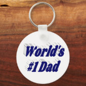 Pap donkerblauwe tekst sleutelhanger (Achterkant)