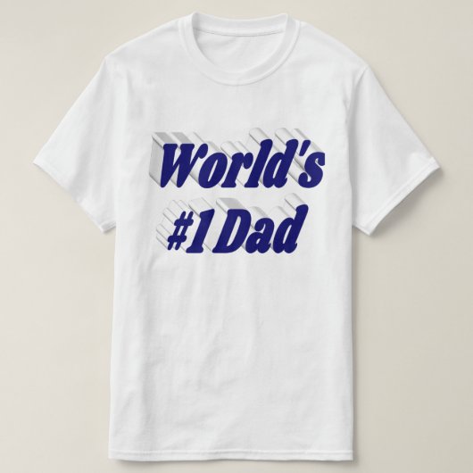 Pap donkerblauwe tekst t-shirt (Design voorkant)