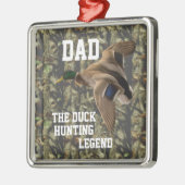 Pap Duck Hunting Legend Mallard Father Camo Metalen Ornament (Links)