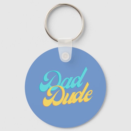 Pap dude speld badge sleutelhanger Lichtblauwe ach (Voorkant)