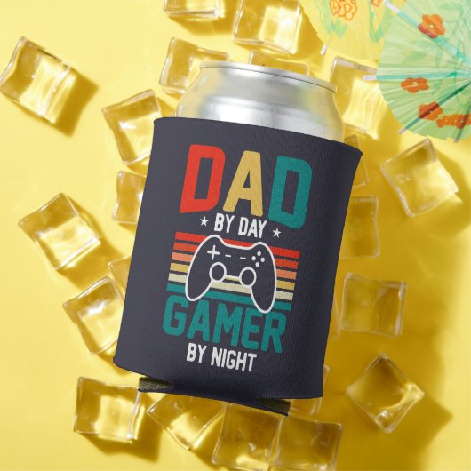Pap: een gamer; computerspellen; geschenk van papa blikjeskoeler (Insitu Zomer)
