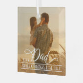 Pap Elegant kerstfoto gepersonaliseerd Glas Ornament (Voorkant links)