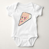 Pap en Baby Funny Pizza Pie en Slice Romper (Voorkant)