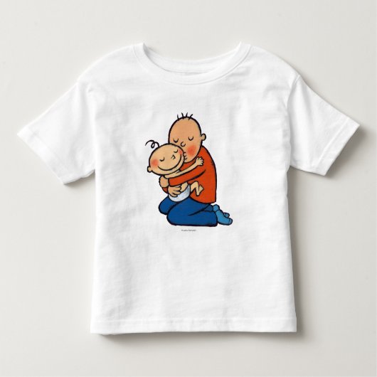Pap en Baby Hugging Kinder Shirts (Voorkant)