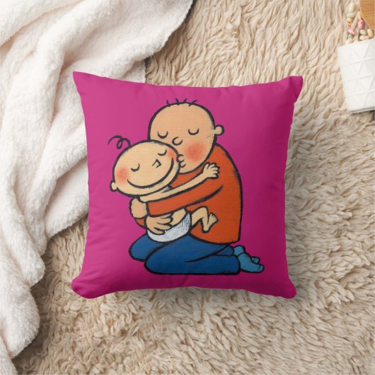 Pap en Baby Hugging Kussen (Deken)