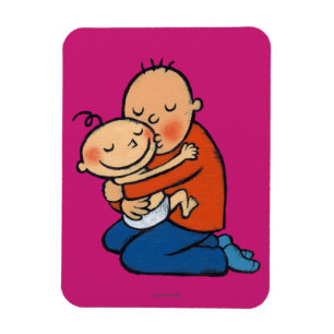 Pap en Baby Hugging Magneet