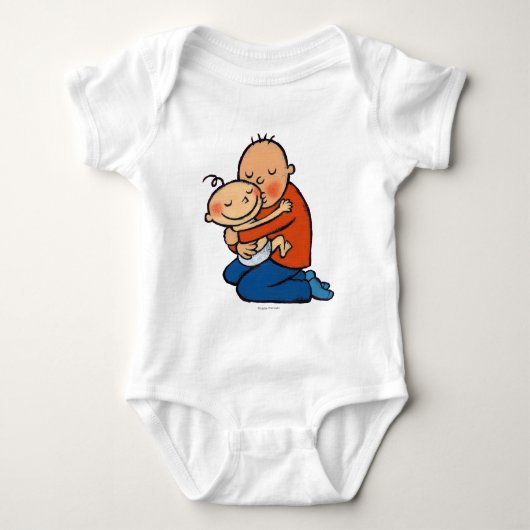 Pap en Baby Hugging Romper (Voorkant)