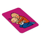 Pap en Baby knuffelen Magneet (Rechterzijde)