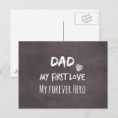 Pap en dochter Citaat: Eerste liefde, eeuwig Hero Briefkaart (Voorkant / Achterkant)