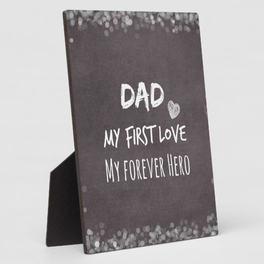 Pap en dochter Citaat: Eerste liefde, eeuwig Hero Fotoplaat (Zijkant)