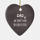Pap en dochter Citaat: Eerste liefde, eeuwig Hero Keramisch Ornament (Rechts)