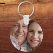 Pap en dochter vaderdag je afbeelding namen sleutelhanger (Voorkant)