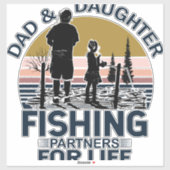 Pap en dochter Vist partners voor het leven Sticker (Vel)