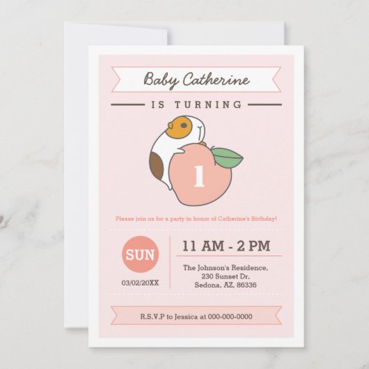 Pap en Guinese varkensverjaardag Kaart (Voorkant)