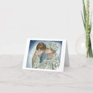 Pap en kind feestdagen kaart