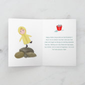 Pap en kind Vist Dag Illustratie vaderdag Kaart (Binnen)