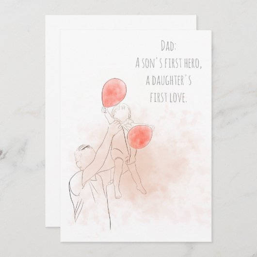 Pap- en kinderkaart kaart (Voorkant / Achterkant)