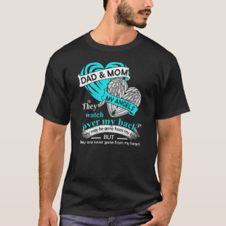 Pap en mam Mijn Angels die over mijn rug kijken T-shirt