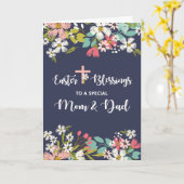 Pap en mam Pasen Verzegelingen van Risen. Kaart (Gele Bloem)