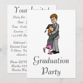 Pap en meisje afstuderen kaart (Voorkant / Achterkant)