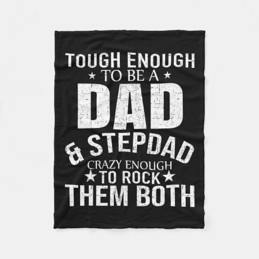 Pap en Stepdad Fathers Dag Stepdad Stap pap Fleece Deken (Voorkant)