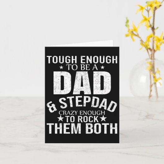 Pap en Stepdad Fathers Dag Stepdad Stap pap Kaart (Gele Bloem)