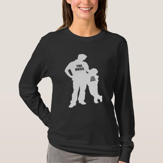 Pap en Zoon De Echte Baas 2 T-shirt (Voorkant)