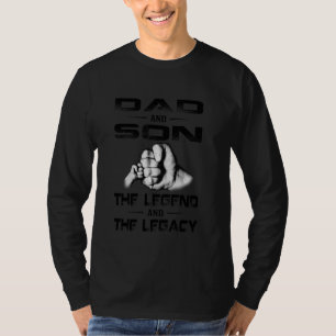 Pap en zoon de legende en de legendarische grappig t-shirt