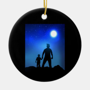 Pap en zoon Vader en zoon Keramisch Ornament