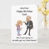 Pap erfkaart van dochter grappig kaart (Gele Bloem)