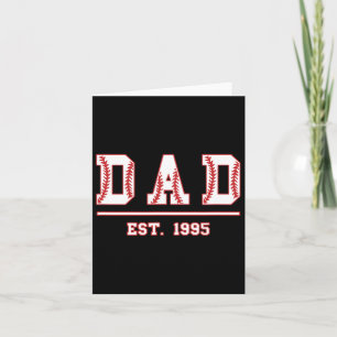 Pap Est. 1995 Softball Vaders Dag Verjaardag Vinta Kaart