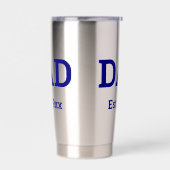 Pap Est. 19xx Navy Blue Tekst Sjabloon Geïsoleerde Drinkbeker (Links)