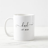 pap est. 2022 Elegant Gift for Future Dad Koffiemok (Links)